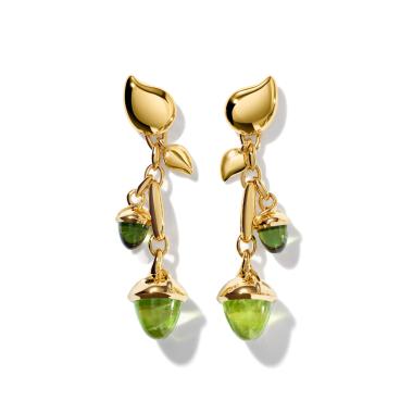 Ohrringe, Gelbgold, Tamara Comolli MIKADO Ohrringe Dangling 2 Acorns 'Rainforest'