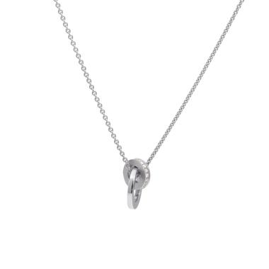 Halsschmuck, Platin, Schmuckwerk Anhänger Saturn mit Halskette