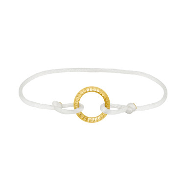 Armschmuck, Gelbgold, Zig Zag by Natalie Zig Zag Armband mit Kreis-Anhänger