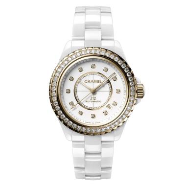 Unisex, Automatik, CHANEL J12 Diamantlünette Uhr Kaliber 12.1, 38 MM