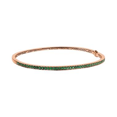 Armschmuck, Roségold, Ruppenthal Armreif Smaragde