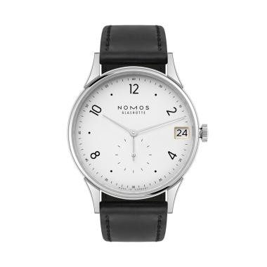 Unisex, Handaufzug, NOMOS Glashütte Minimatik 39 Datum
