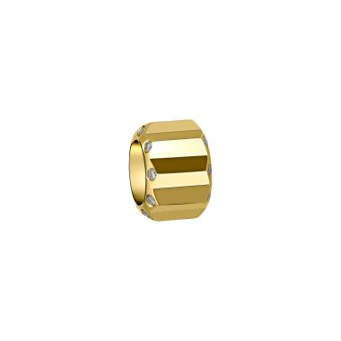 Halsschmuck, Gelbgold, Zig Zag by Natalie Ronde klein mit seitlichen Brillanten
