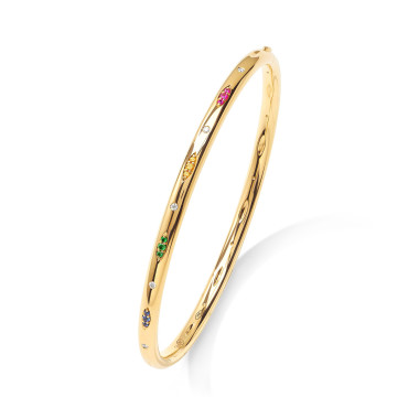         Gelbgold, Armschmuck, Tamara Comolli GYPSY Armspange mit Pavé 'Candy'