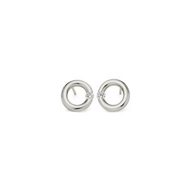 Ohrringe, Weißgold, Niessing Spannring® Ohrstecker 