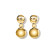 Tamara Comolli BOUTON Ohrhänger 2 Cabochons mit Diamant-Pavé - Bild 3