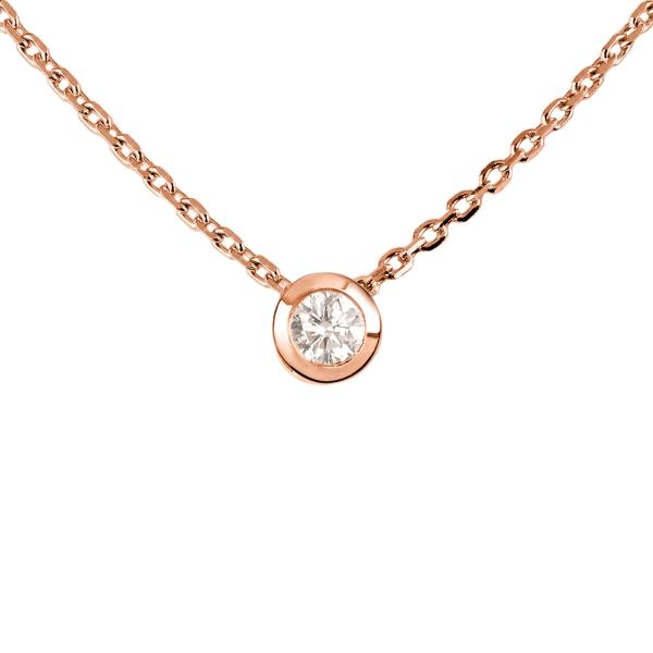 Halsschmuck, Roségold, Ruppenthal Collier Solitär