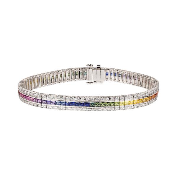 Armschmuck, Weißgold, Ruppenthal Armband Rainbow