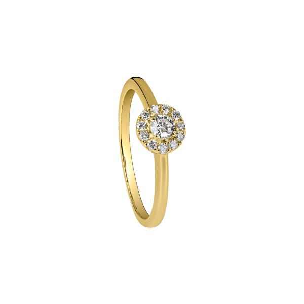 Ringe, Gelbgold, Ruppenthal Brillant Ring "Halo"
