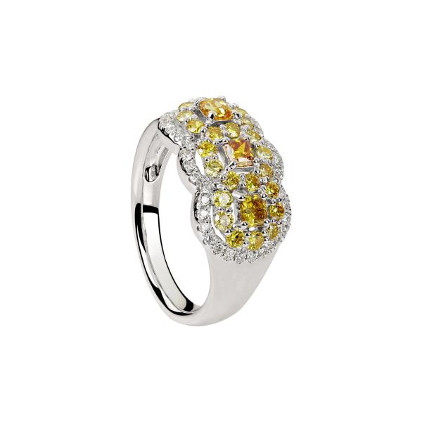 Ringe, Weißgold, Ruppenthal Ring Diamanten Natur antik