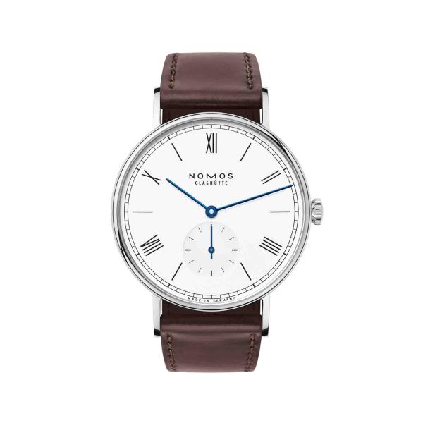 Herrenuhr, NOMOS Glashütte Ludwig 38 emailleweiß