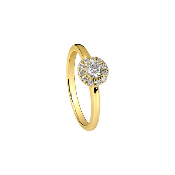 Ringe, Gelbgold, Ruppenthal Brillant Ring "Halo"