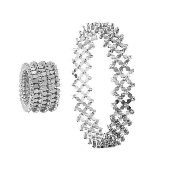 Ringe, Weißgold, Serafino Consoli Serafino Multi-Size Ring und Armband
