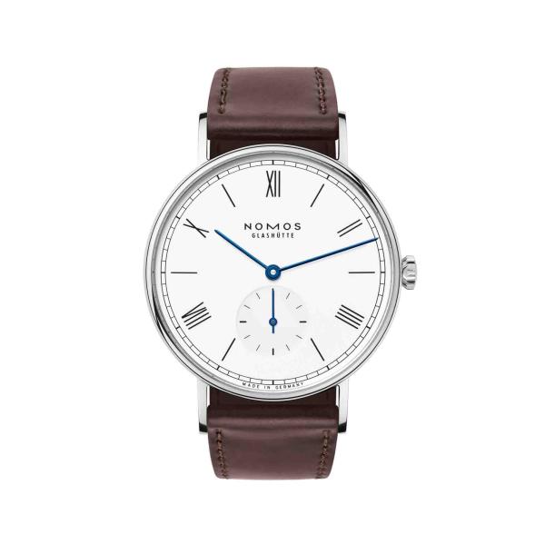 Herrenuhr, NOMOS Glashütte Ludwig 38 emailleweiß