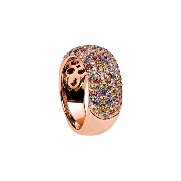 Ringe, Roségold, Ruppenthal Ring Saphire fancy
