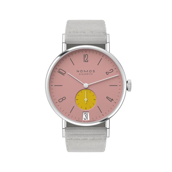 Unisex, NOMOS Glashütte Tangente 38 Datum Bubblegum 