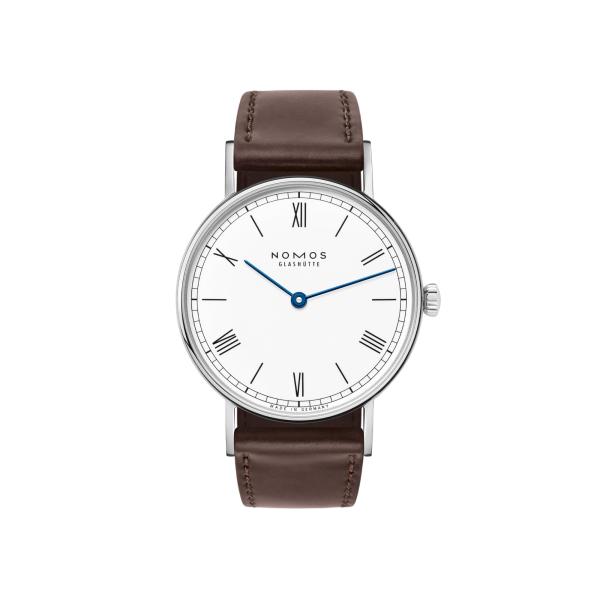 Damenuhr, NOMOS Glashütte Ludwig 33 Duo emailleweiß