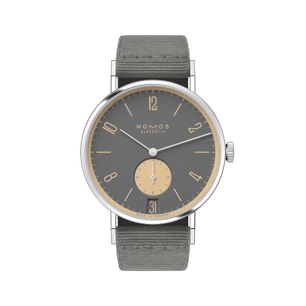 Unisex, NOMOS Glashütte Tangente 38 Datum Haifischgrau 