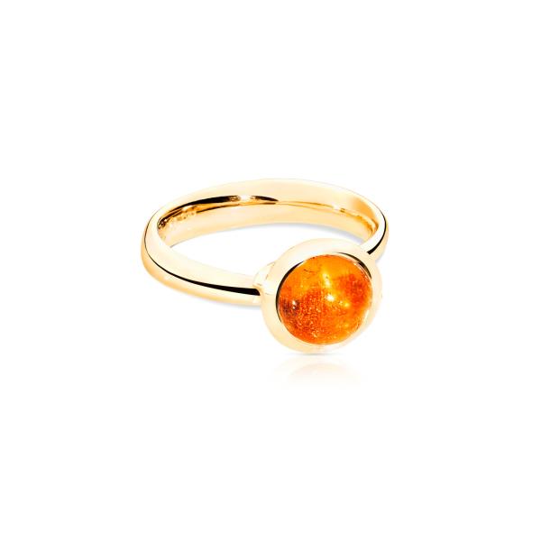 Ringe, Gelbgold, Tamara Comolli BOUTON Ring small Mandarin Granat