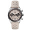 Leder, Edelstahl, Beige