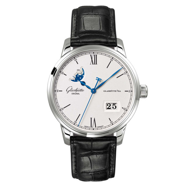         Damen- und Herrenuhr, Automatik, Glashütte Original Senator Excellence Panoramadatum Mondphase