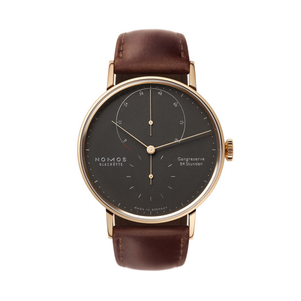         Damen- und Herrenuhr, Handaufzug, NOMOS Glashütte Lambda 39 samtschwarz