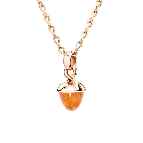         Roségold, Halsschmuck, Tamara Comolli MIKADO Bouquet Anhänger mit Mandarin-Granat