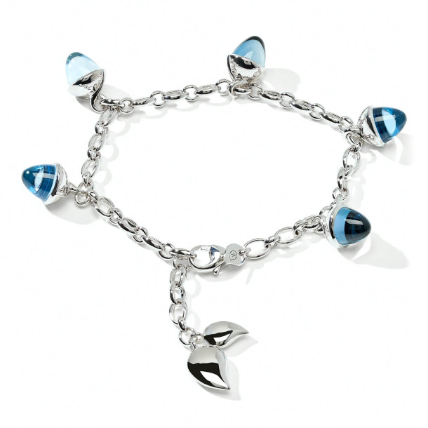         Weißgold, Armschmuck, Tamara Comolli MIKADO Flamenco Charm Armband 'Sky'