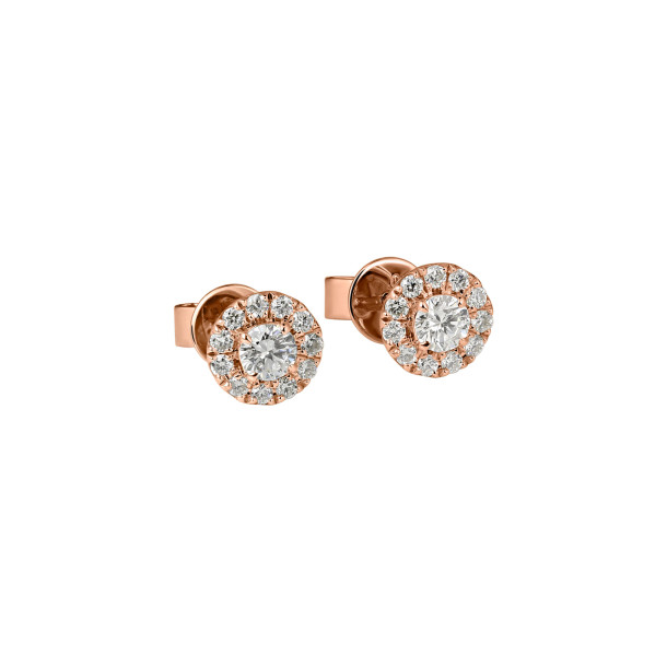         Rotgold, Ohrringe, Ruppenthal Brillant Ohrstecker "Halo"