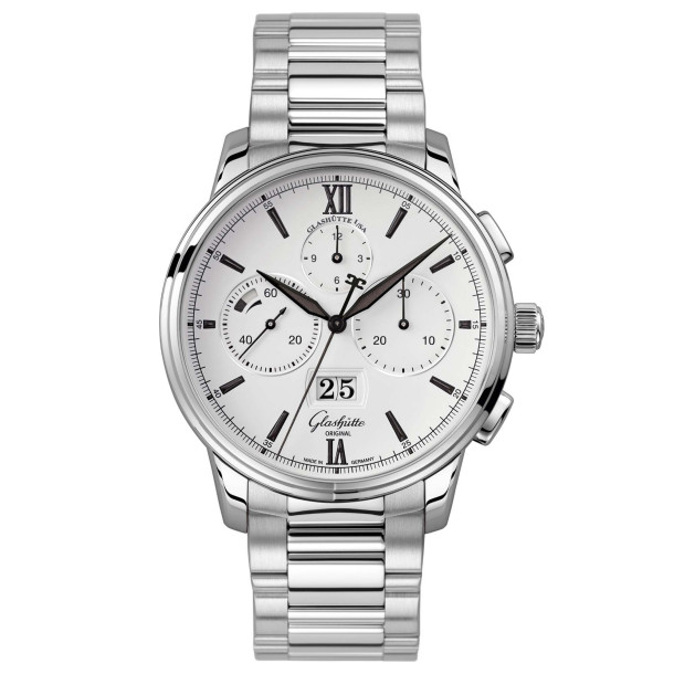         Damen- und Herrenuhr, Automatik, Glashütte Original Senator Chronograph Panoramadatum
