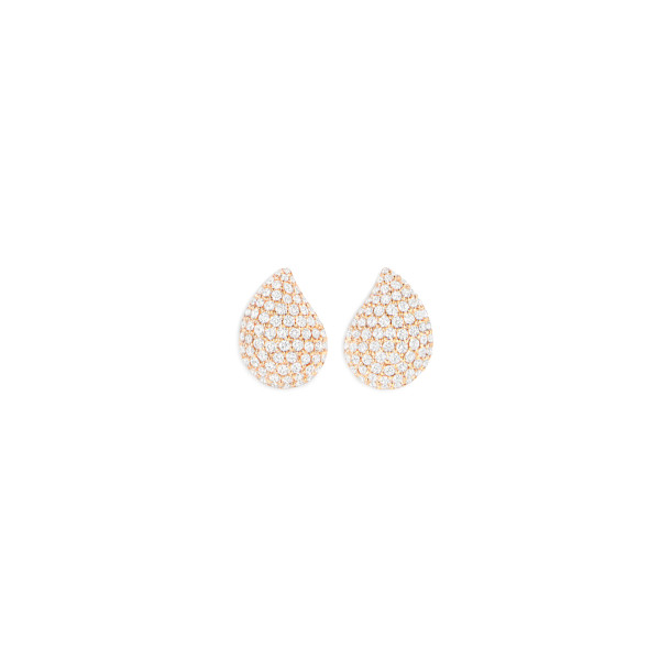         Roségold, Ohrringe, Tamara Comolli SIGNATURE Small Ohrstecker mit Diamant Pavé