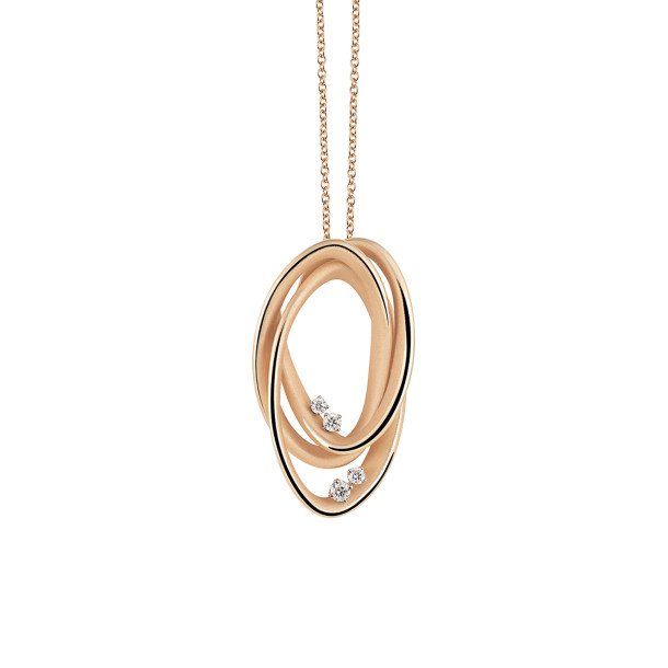         Roségold, Halsschmuck, Cammilli Firenze Icon Anhänger mit Halskette
