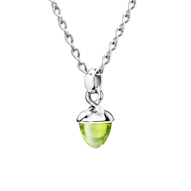         Weißgold, Halsschmuck, Tamara Comolli MIKADO Bouquet Anhänger mit Peridot