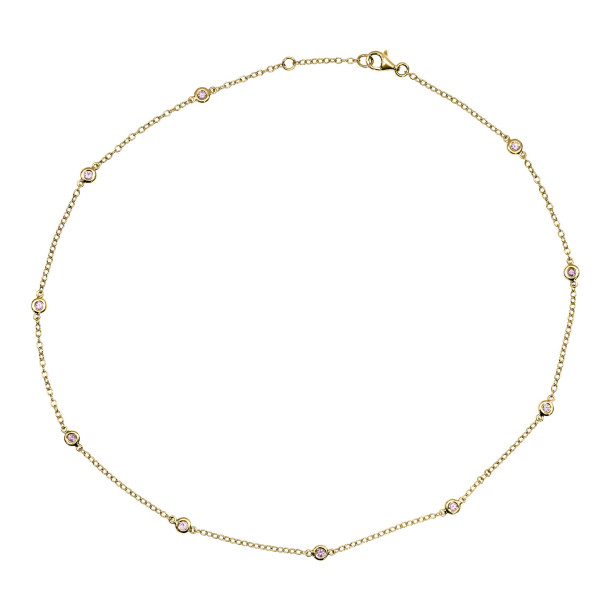         Gelbgold, Halsschmuck, Ruppenthal Collier Saphire