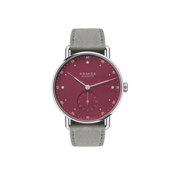         Damenuhr, Handaufzug, NOMOS Glashütte Metro 33 muted red