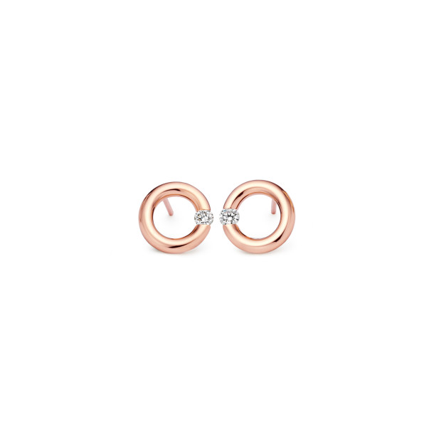         Rotgold, Ohrringe, Niessing Spannring® Ohrstecker 