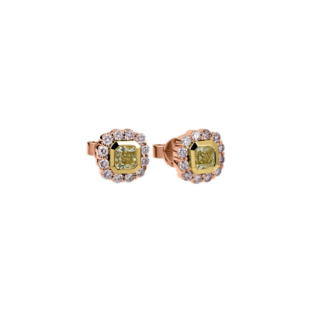         Rotgold, Ohrringe, Ruppenthal Ohrstecker Bicolor Diamanten
