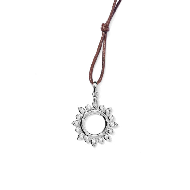         Weißgold, Halsschmuck, Tamara Comolli GYPSY Sun Anhänger 'Classic' Small