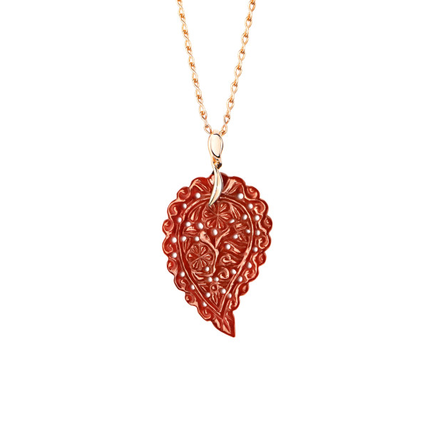         Roségold, Halsschmuck, Tamara Comolli INDIA Anhänger mit Onyx Medium