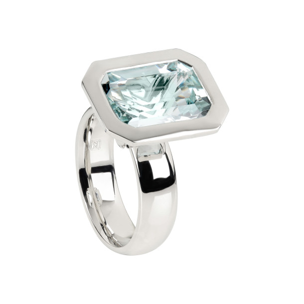         Platin, Ringe, ColorConcept by Natalie Ring mit Aquamarin