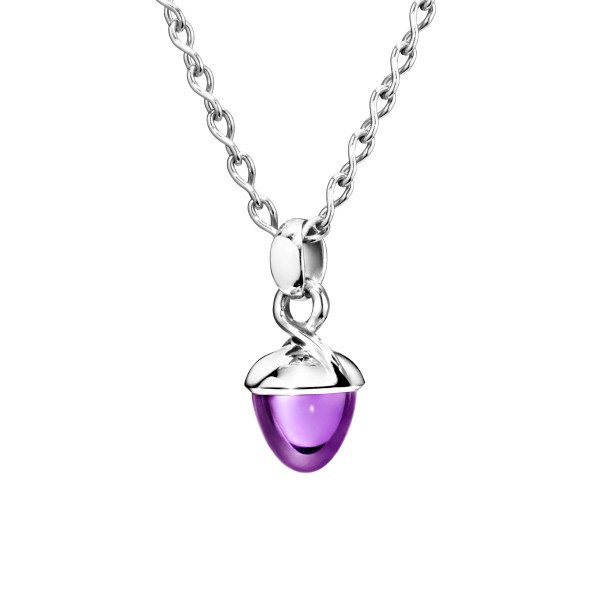         Weißgold, Halsschmuck, Tamara Comolli MIKADO Bouquet Anhänger mit Amethyst