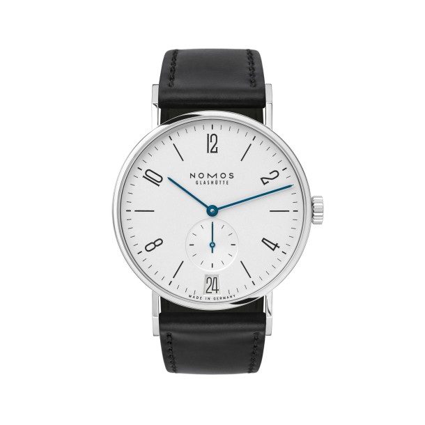         Damen- und Herrenuhr, Handaufzug, NOMOS Glashütte Tangente 38 Datum
