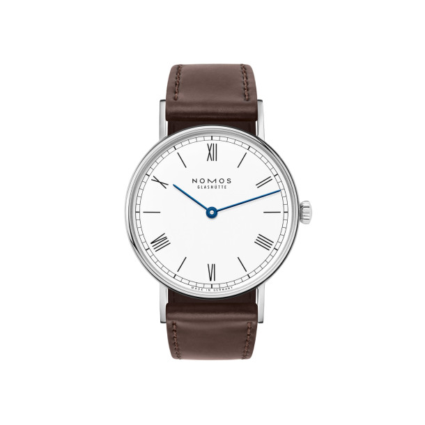        Damenuhr, Handaufzug, NOMOS Glashütte Ludwig 33 Duo emailleweiß