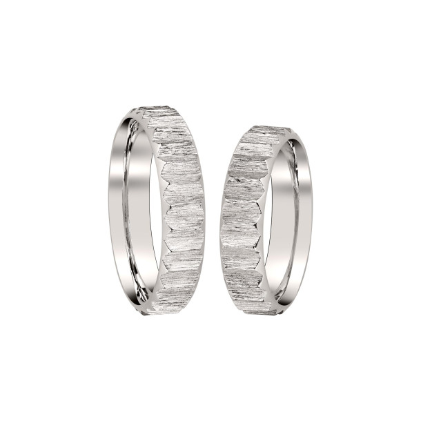         Platin, Ringe, Zig Zag by Natalie Trauringe "Borke" 