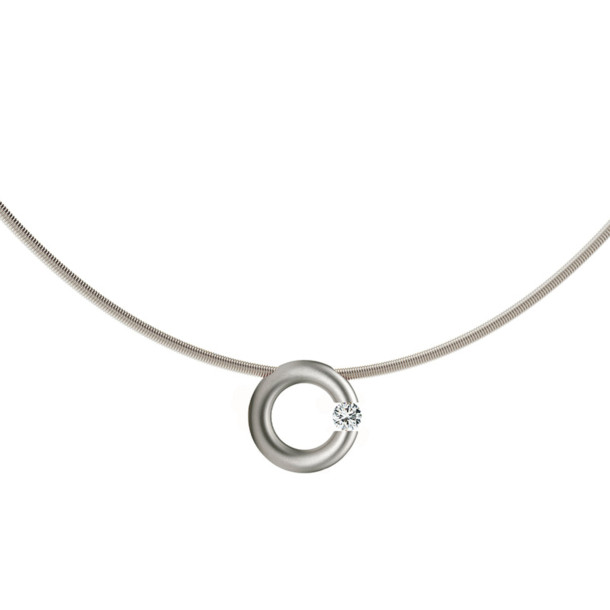         Weißgold, Halsschmuck, Niessing Spannring® Anhänger 