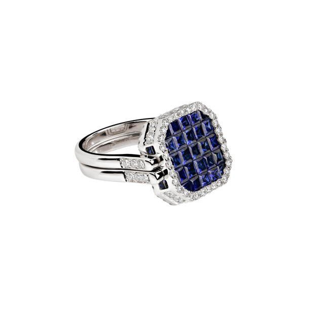         Weißgold, Ringe, Ruppenthal Ring Saphire drehbar