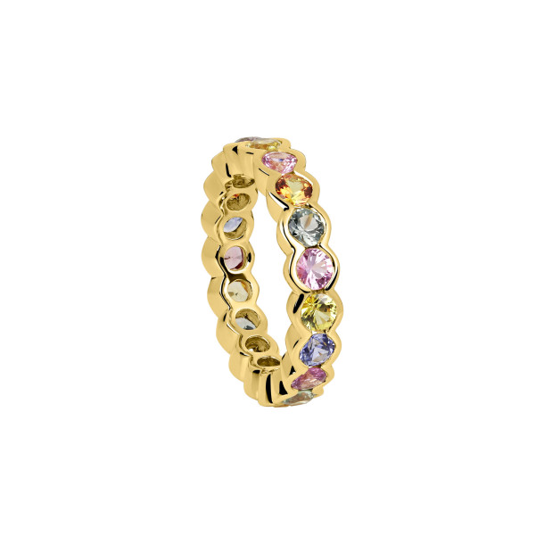         Gelbgold, Ringe, Ruppenthal Memory Ring Saphire fancy