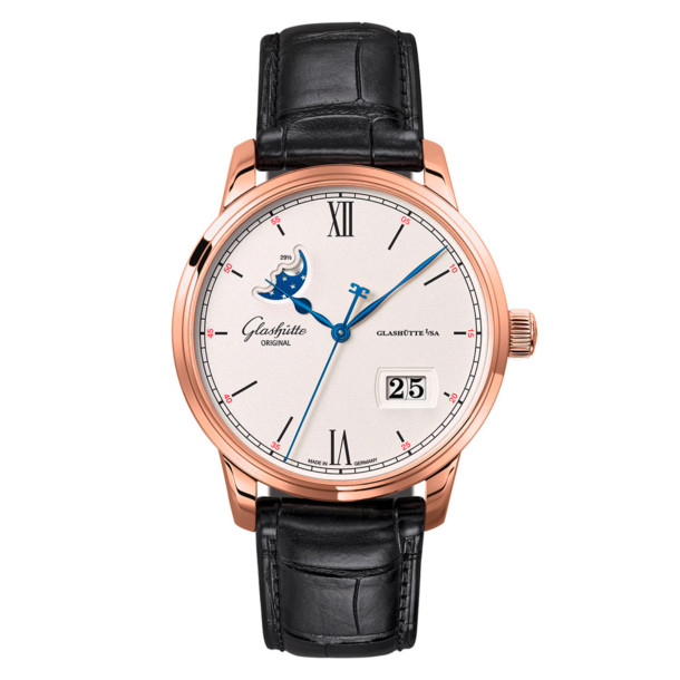         Damen- und Herrenuhr, Automatik, Glashütte Original Senator Excellence 
Panoramadatum Mondphase