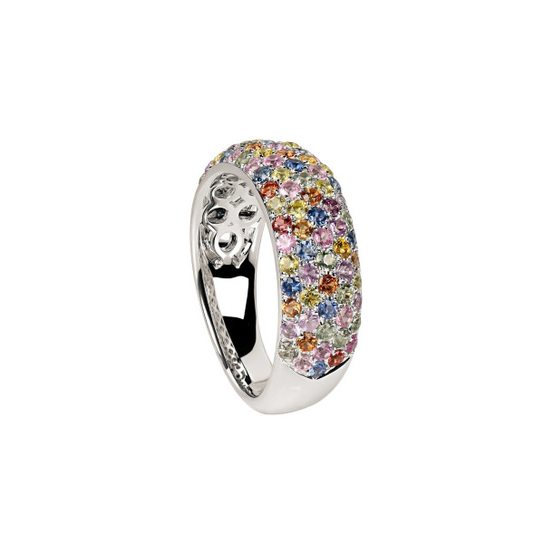         Weißgold, Ringe, Ruppenthal Ring Saphire fancy