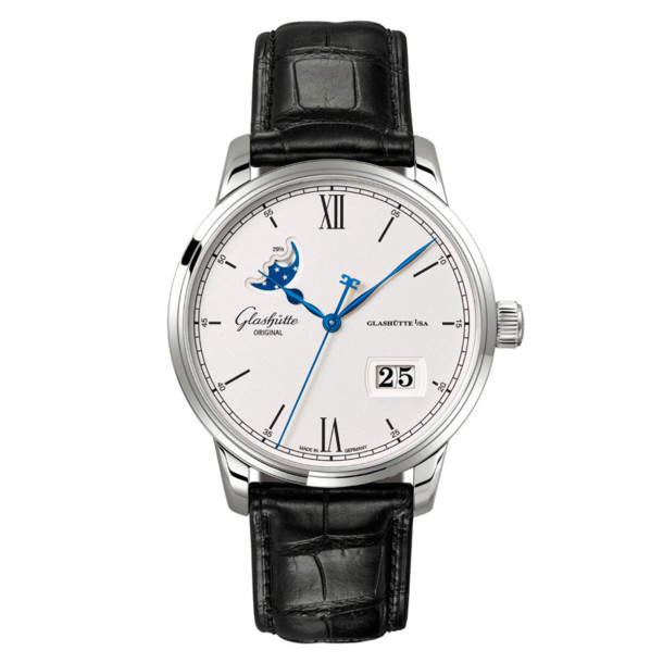         Damen- und Herrenuhr, Automatik, Glashütte Original Senator Excellence 
Panoramadatum Mondphase